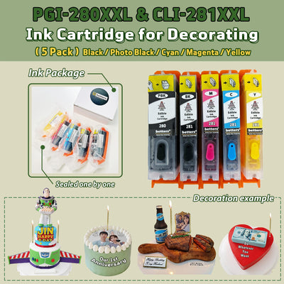 betters PGI 280 CLI 281 edible ink cartridge for canon edible printer